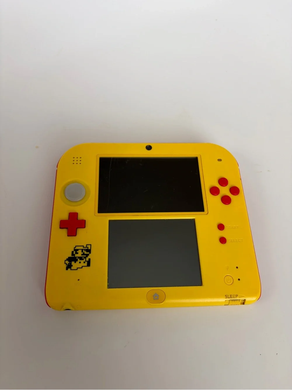Nintendo 2DS XL Yellow Handheld Console with Red Buttons